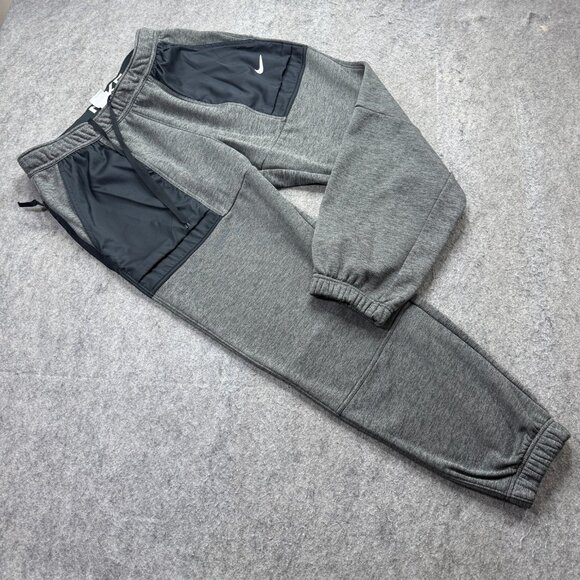 Nike THERMA-FIT Jogger Men XL Gray 30" Novelty Fleece DQ5407 Zip Pocket - Picture 1 of 16